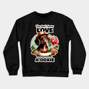 Dachshund Valentine's day Crewneck Sweatshirt